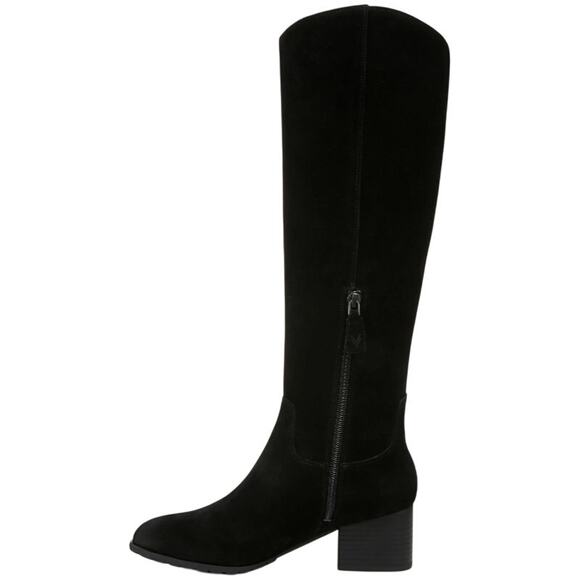 Vionic Women Bixby Knee High Boot 8.5 Wide WC Black Suede Water Repellent NWOB - Picture 2 of 11